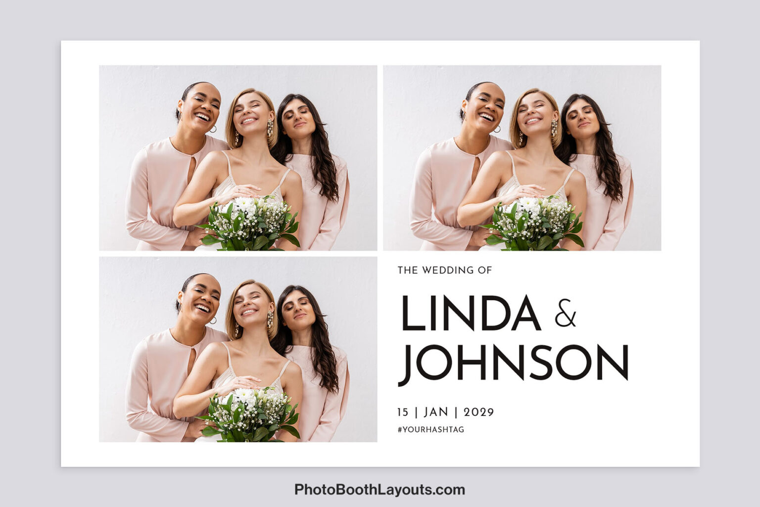 Free Modern Wedding Photo Booth Template Download