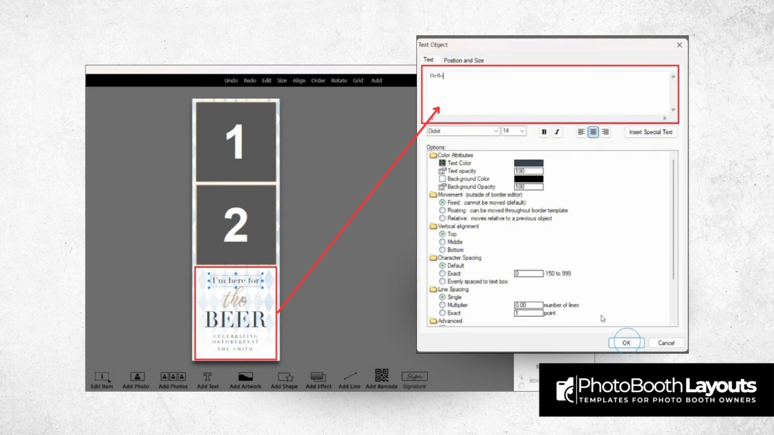 How to Edit Text in Darkroom Booth Templates Easily